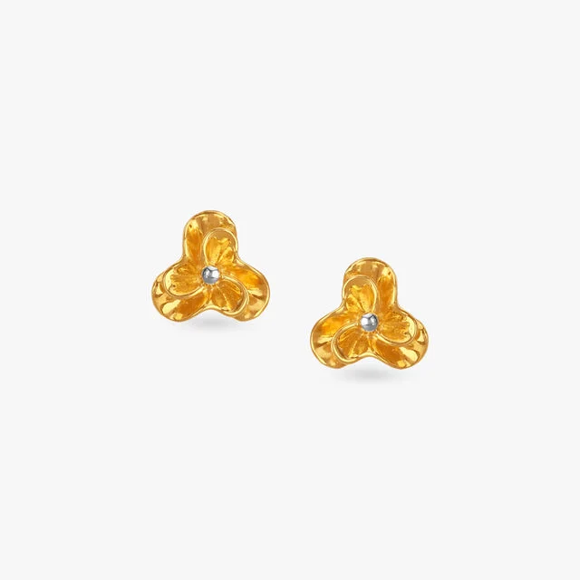 Little Loop Gold Stud Earrings for Kids