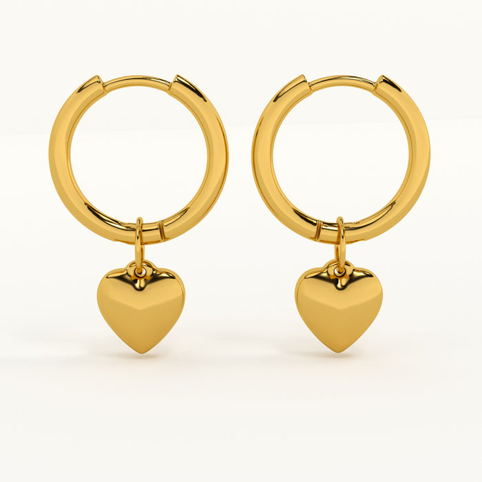  Small Heart Hoop Earrings