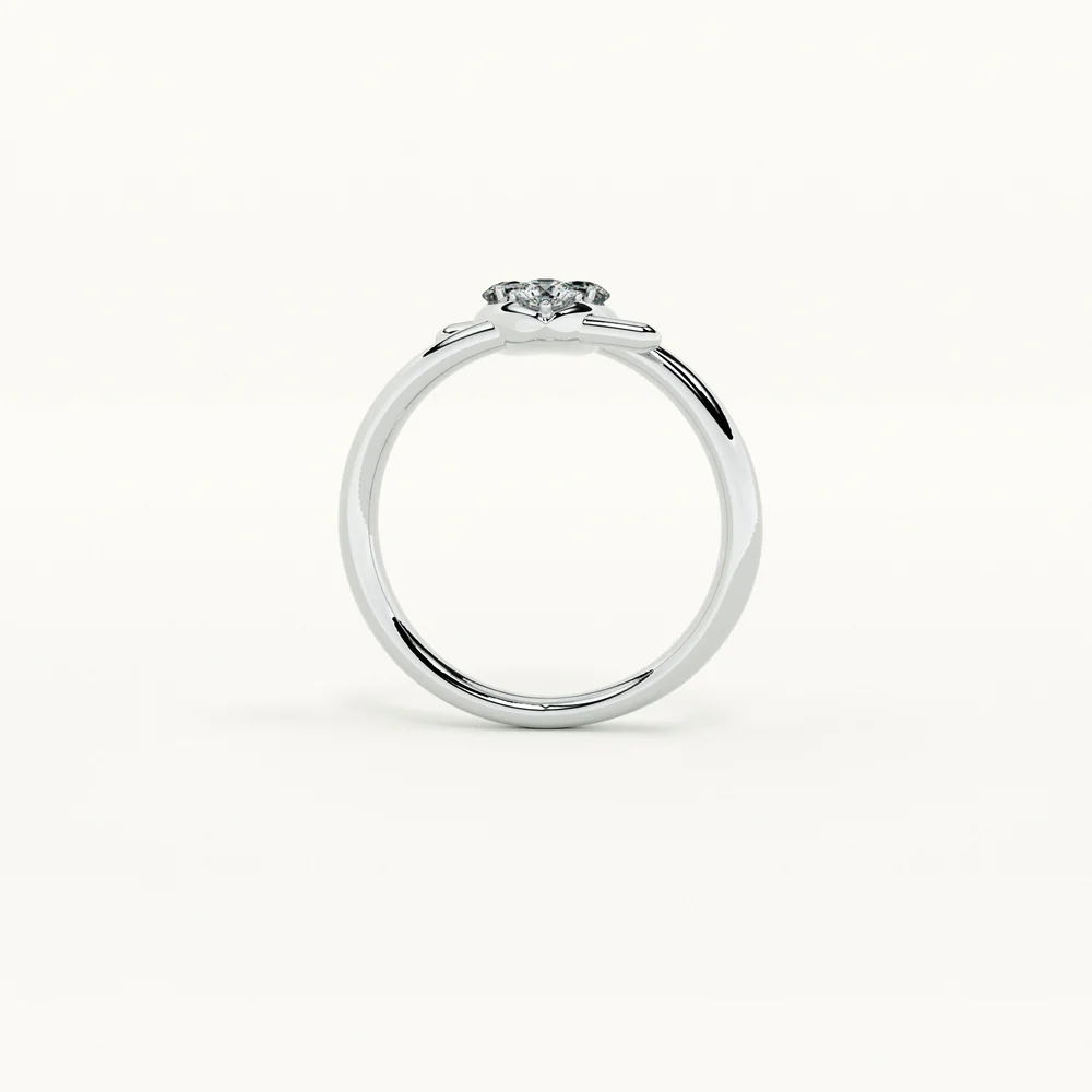 The Heart Cross Silver Ring view 3