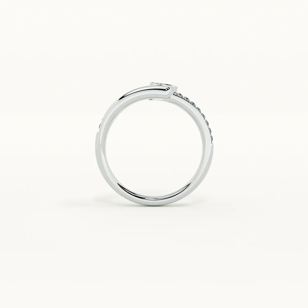 Together as One Heart Silver Ring view 3
