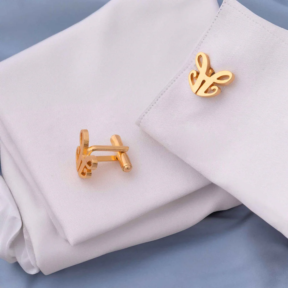 Personalized Gold Plated Cufflinks view 2