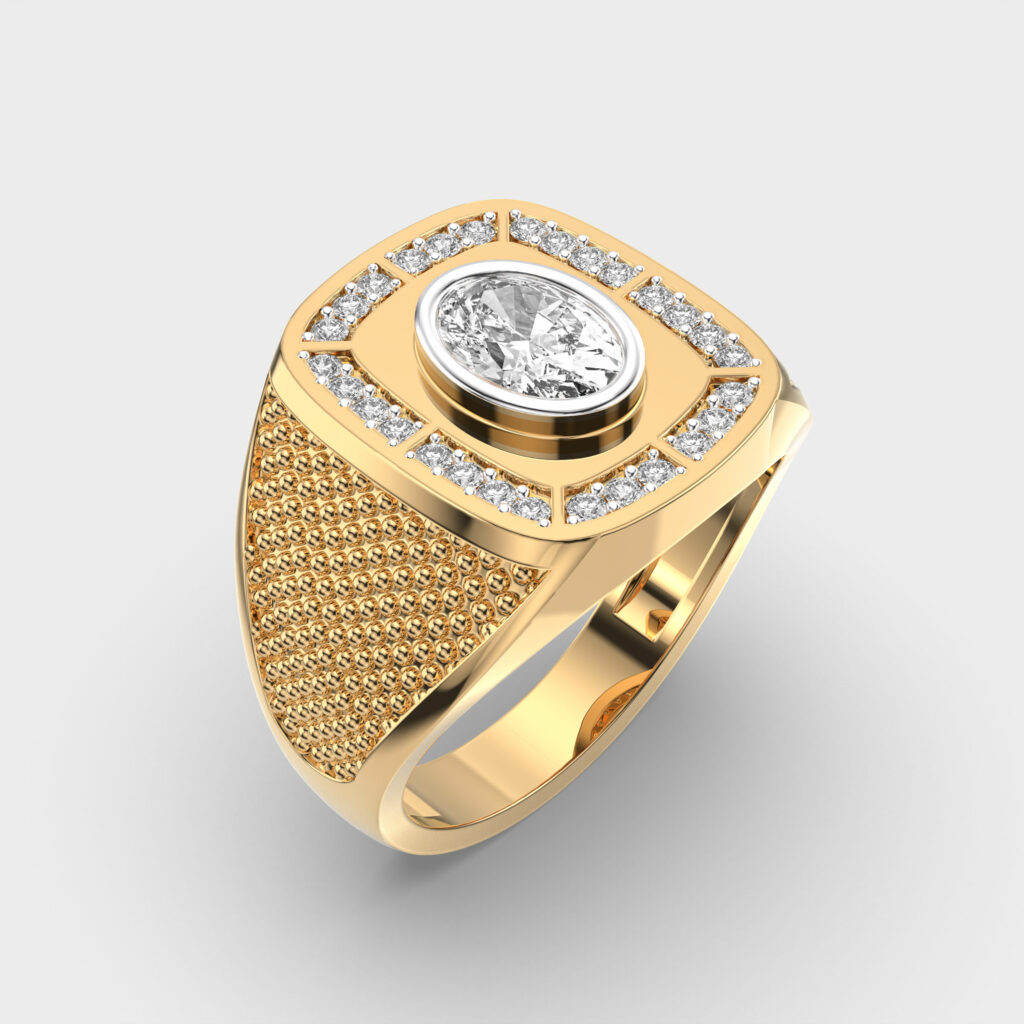 Heritage Crest Men’s Diamond Ring view 4